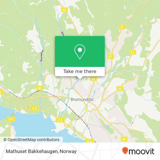 Mathuset Bakkehaugen map