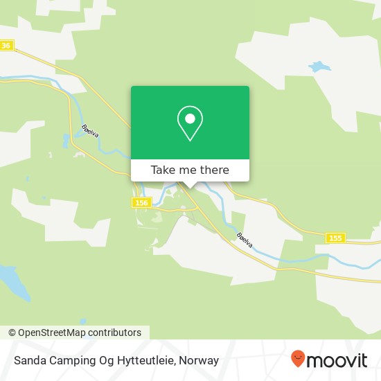 Sanda Camping Og Hytteutleie map