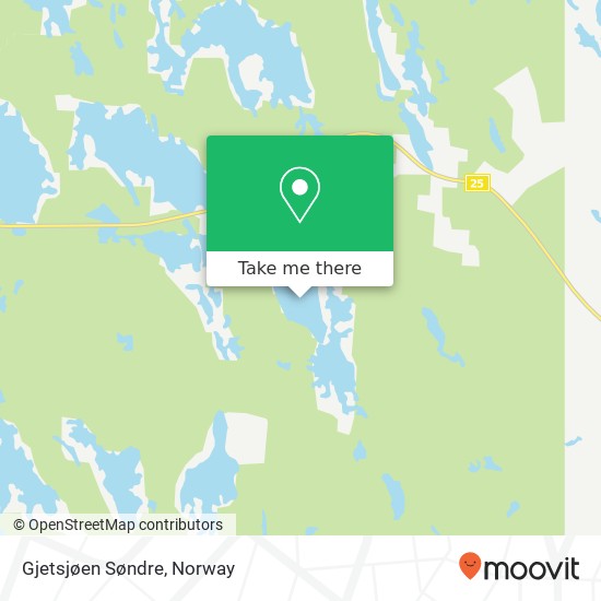 Gjetsjøen Søndre map