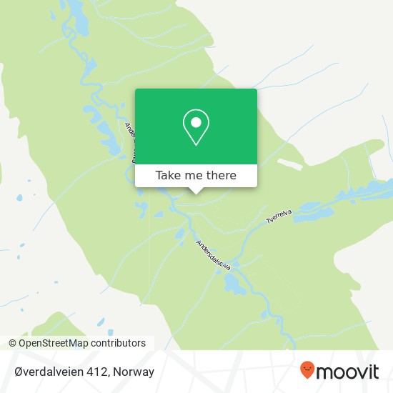 Øverdalveien 412 map