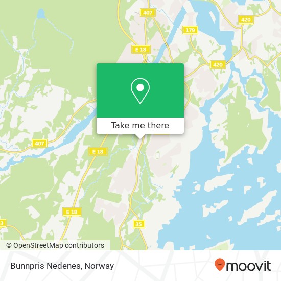 Bunnpris Nedenes map