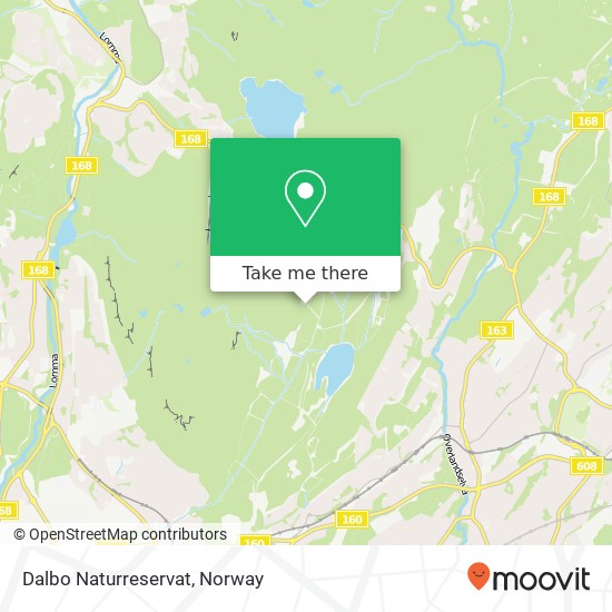 Dalbo Naturreservat map