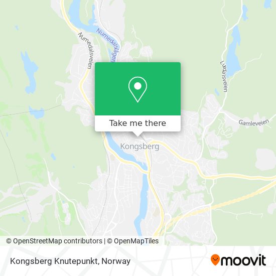 Kongsberg Knutepunkt map