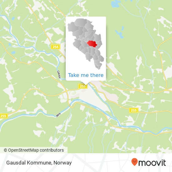 Gausdal Kommune map