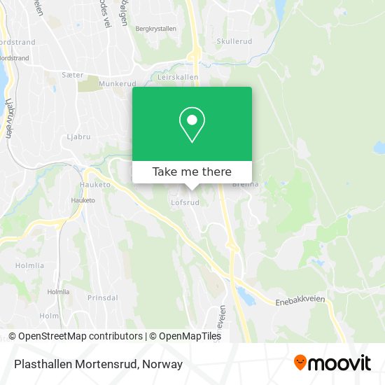 Plasthallen Mortensrud map