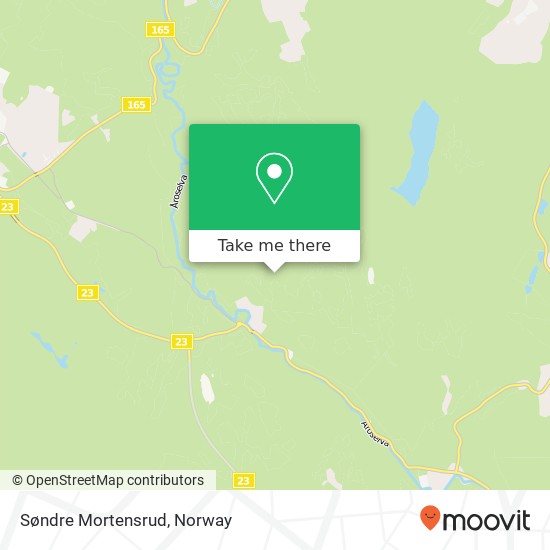 Søndre Mortensrud map