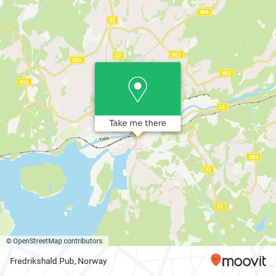 Fredrikshald Pub map