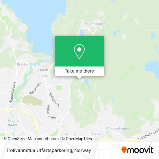 Trollvannstua Utfartsparkering map