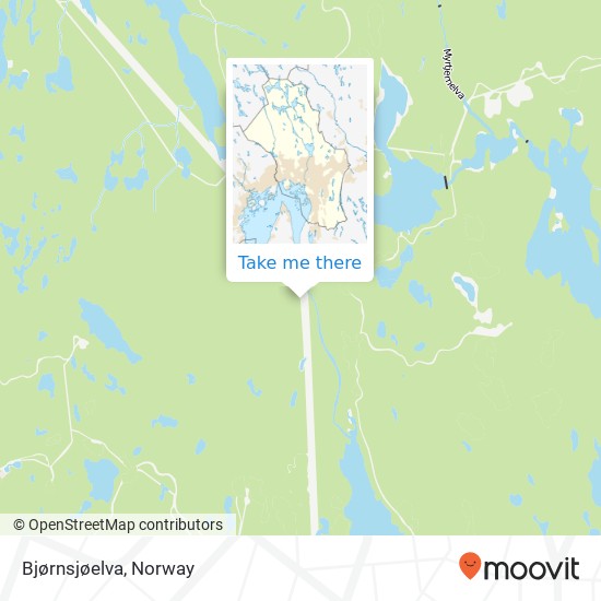 Bjørnsjøelva map