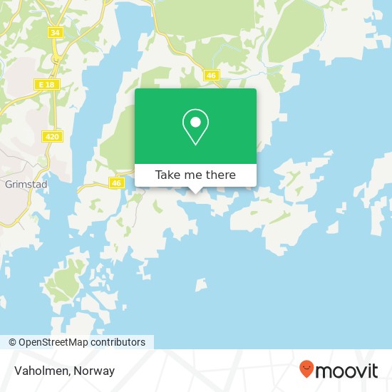 Vaholmen map