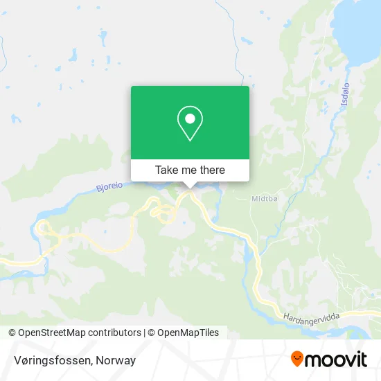 Vøringsfossen map