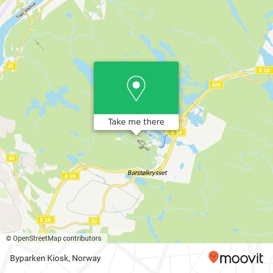 Byparken Kiosk map