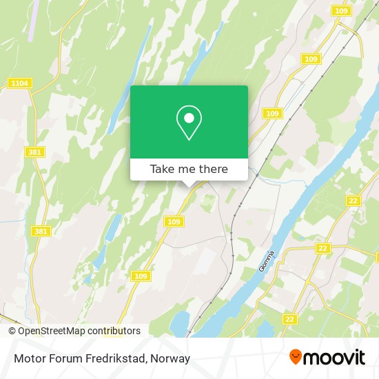 Motor Forum Fredrikstad map