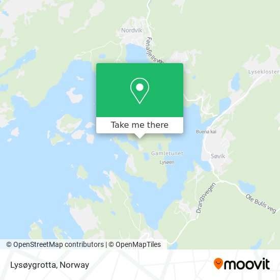 Lysøygrotta map