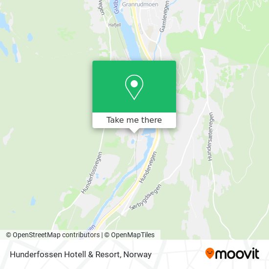 Hunderfossen Hotell & Resort map