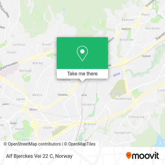 Alf Bjerckes Vei 22 C map