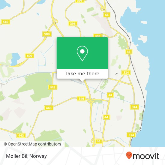 Møller Bil map