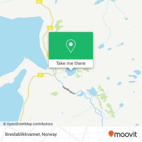 Breidablikkvannet map