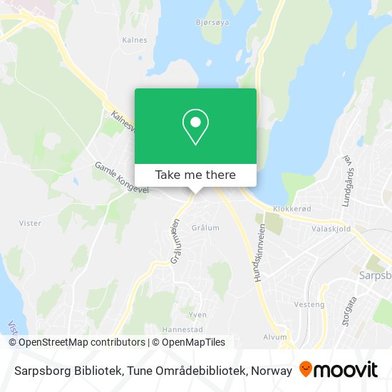 Sarpsborg Bibliotek, Tune Områdebibliotek map