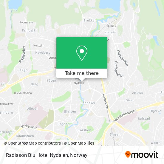 Radisson Blu Hotel Nydalen map