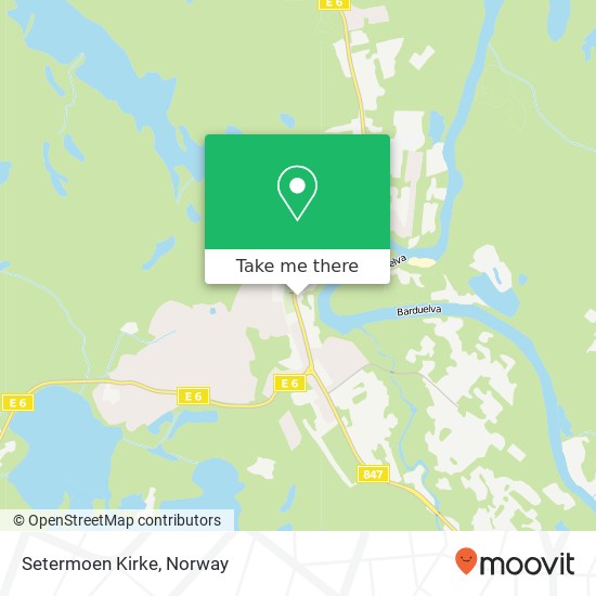 Setermoen Kirke map