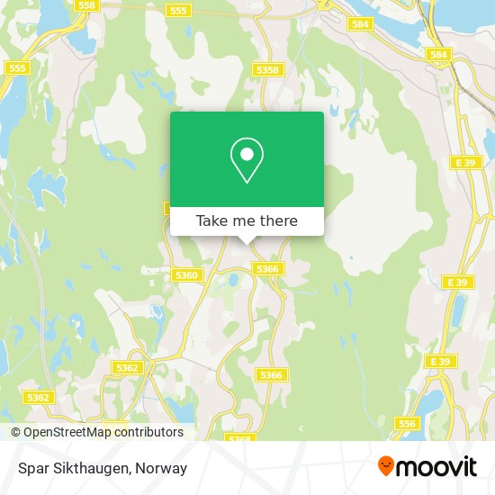 Spar Sikthaugen map