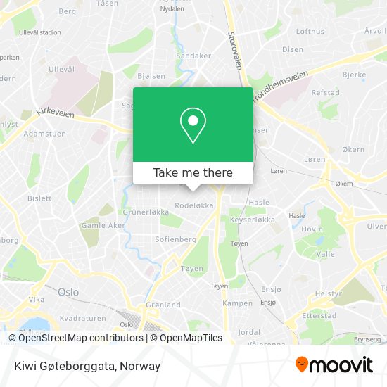 Kiwi Gøteborggata map