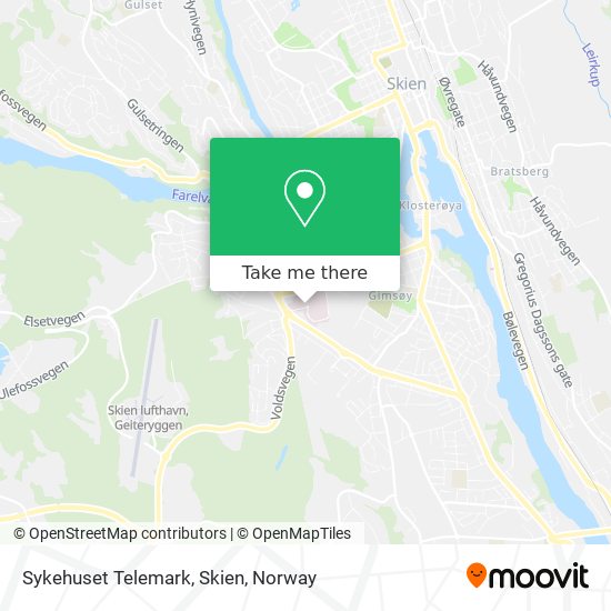 Sykehuset Telemark, Skien map