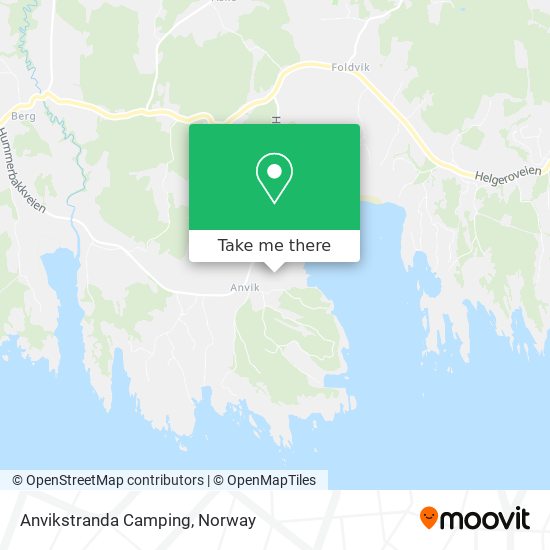 Anvikstranda Camping map