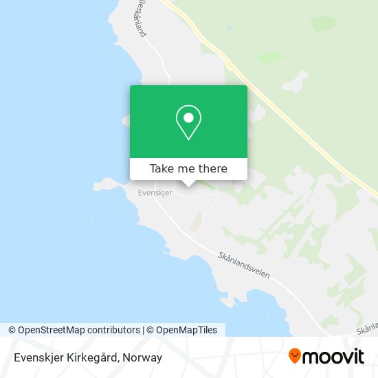 Evenskjer Kirkegård map