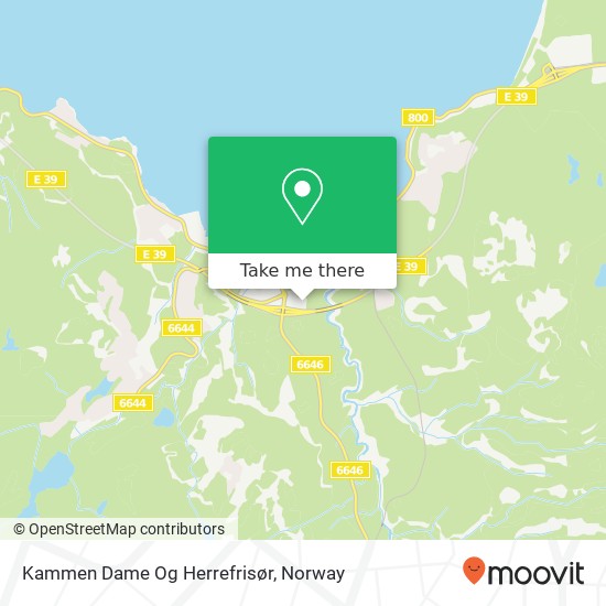 Kammen Dame Og Herrefrisør map