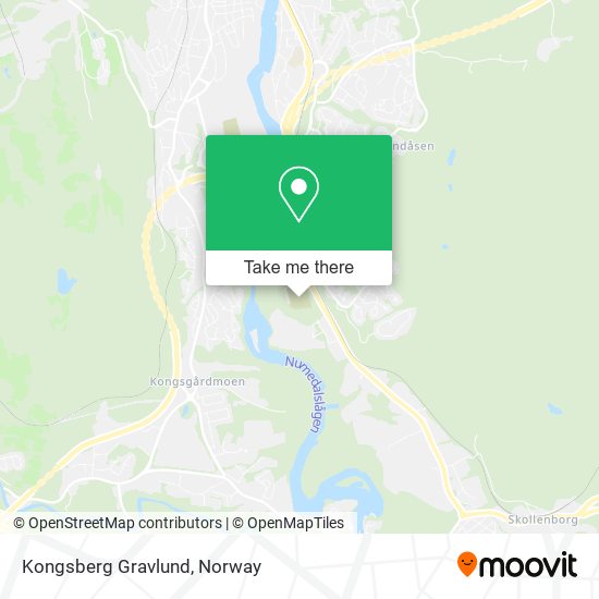 Kongsberg Gravlund map