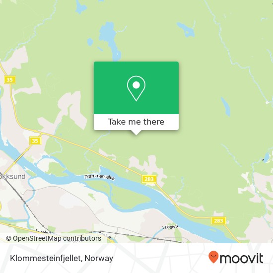 Klommesteinfjellet map