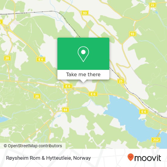 Røysheim Rom & Hytteutleie map