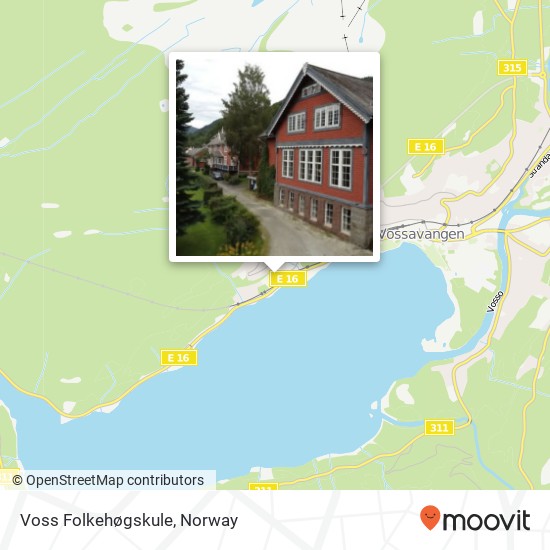 Voss Folkehøgskule map