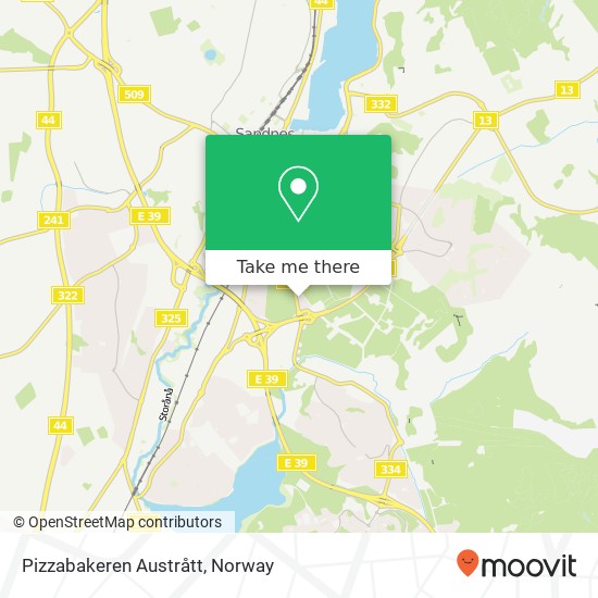 Pizzabakeren Austrått map