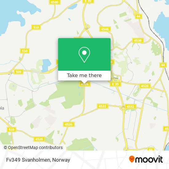 Fv349 Svanholmen map