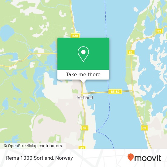 Rema 1000 Sortland map