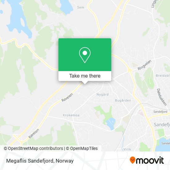 Megaflis Sandefjord map
