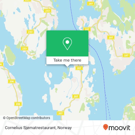 Cornelius Sjømatrestaurant map