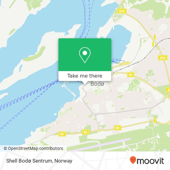 Shell Bodø Sentrum map
