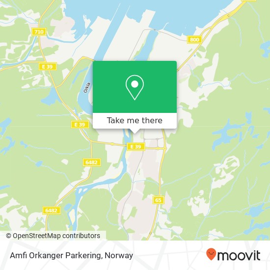 Amfi Orkanger Parkering map