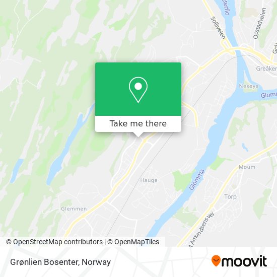 Grønlien Bosenter map