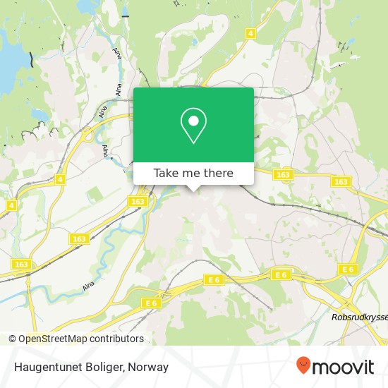 Haugentunet Boliger map