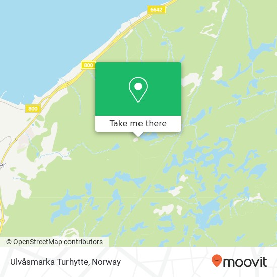 Ulvåsmarka Turhytte map