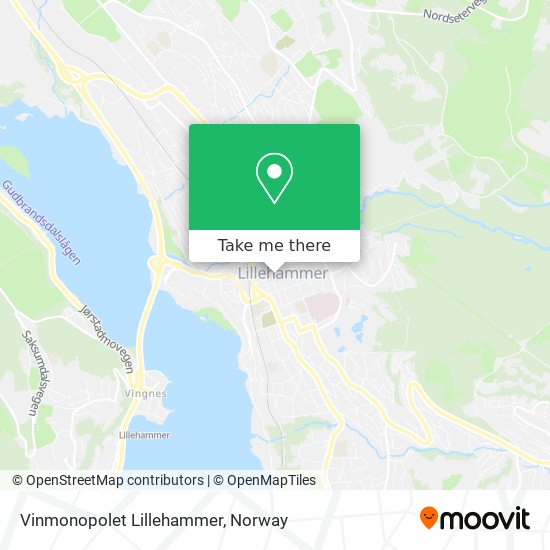 Vinmonopolet Lillehammer map
