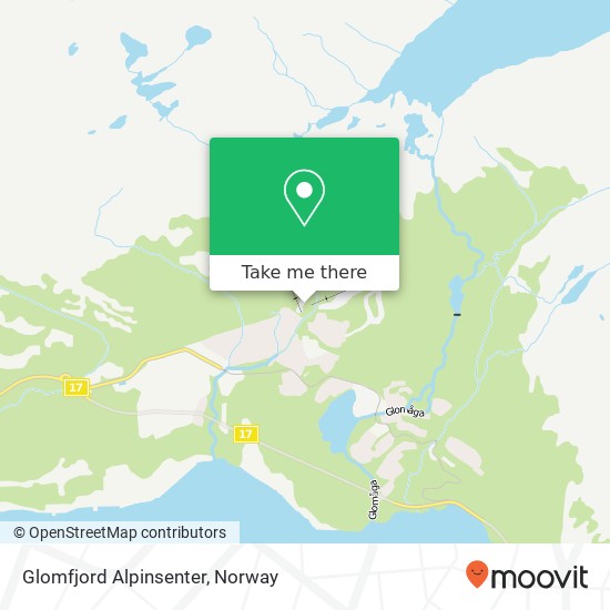 Glomfjord Alpinsenter map