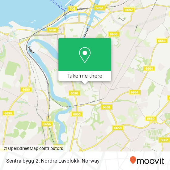 Sentralbygg 2, Nordre Lavblokk map