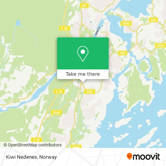 Kiwi Nedenes map