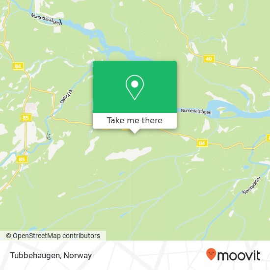 Tubbehaugen map